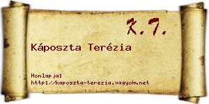 Káposzta Terézia névjegykártya